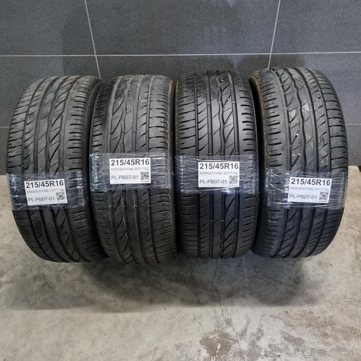 Letné pneumatiky 215/45 R16 BRIDGESTONE DOT1720