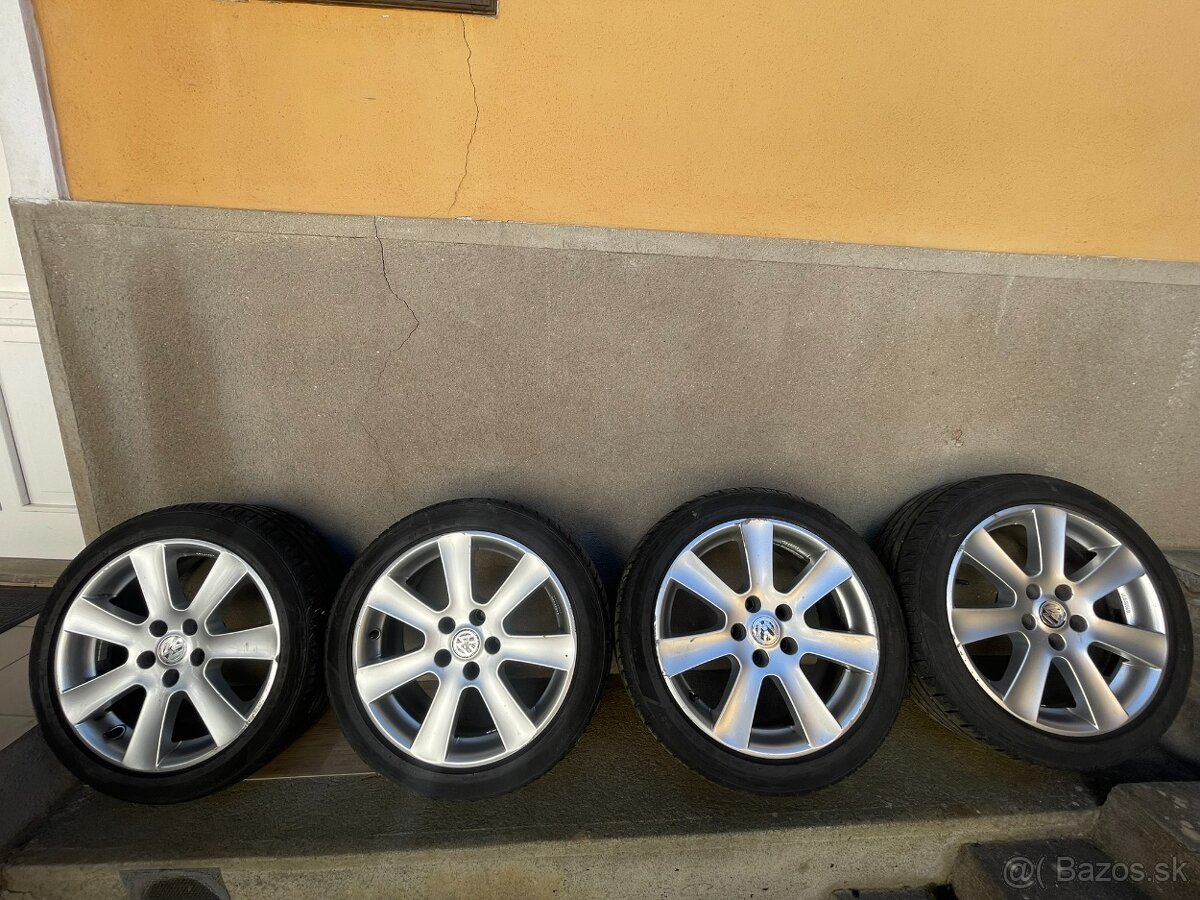 Hliníkové disky VW 5x112 R17 +pneu 225/45R17