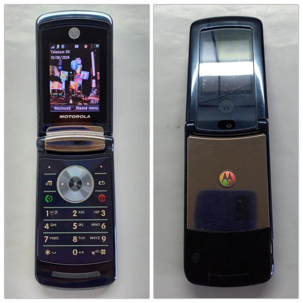 Motorola RAZR2 V8 Blue + Gold - RAZR V3 E4 Dotyková