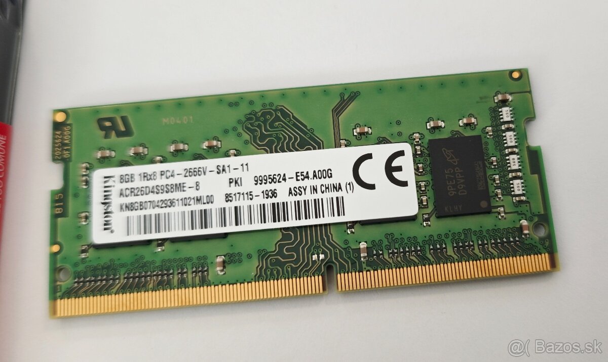 Kingston SO-DIMM DDR4 / 8GB / 2666MHz CL19