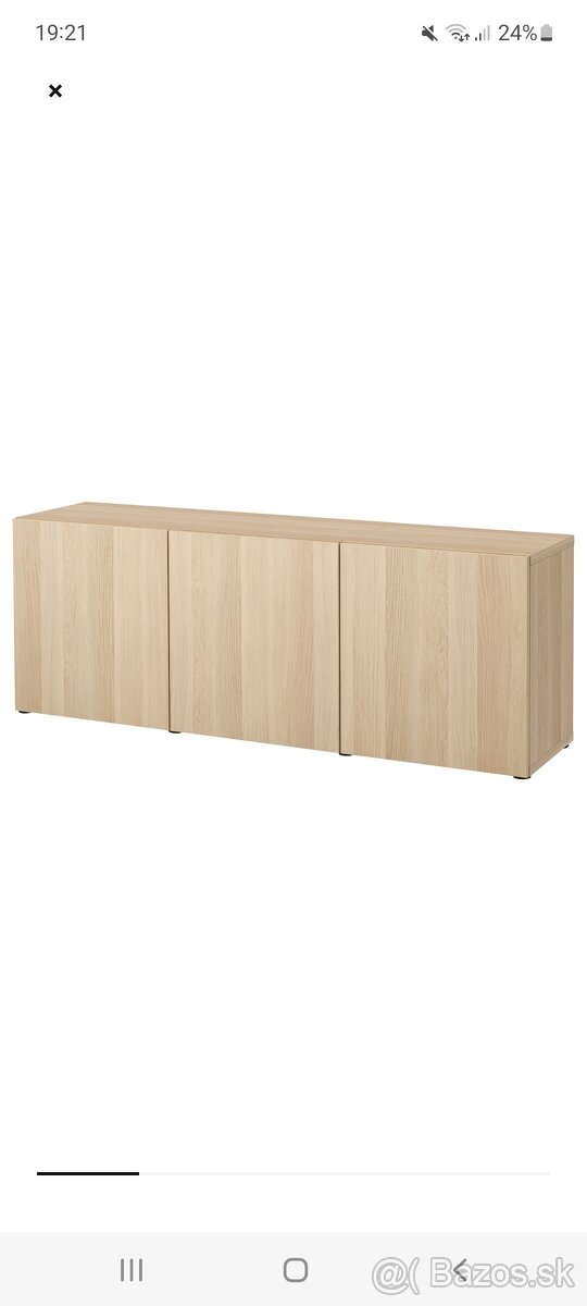 IKEA BESTA Skrinka 180 cm DUB BIELO MORENY