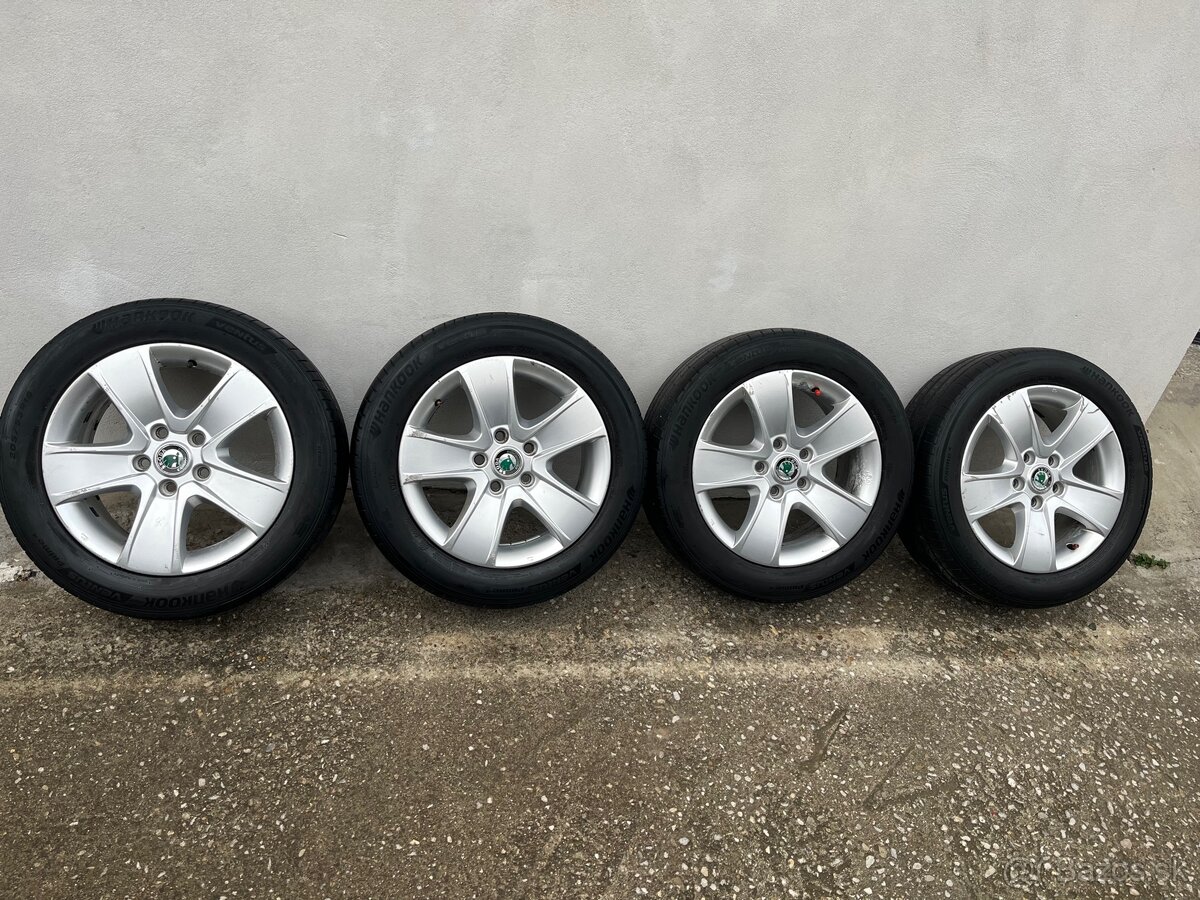 DISKY ŠKODA R16 5x112 + letné DOT22