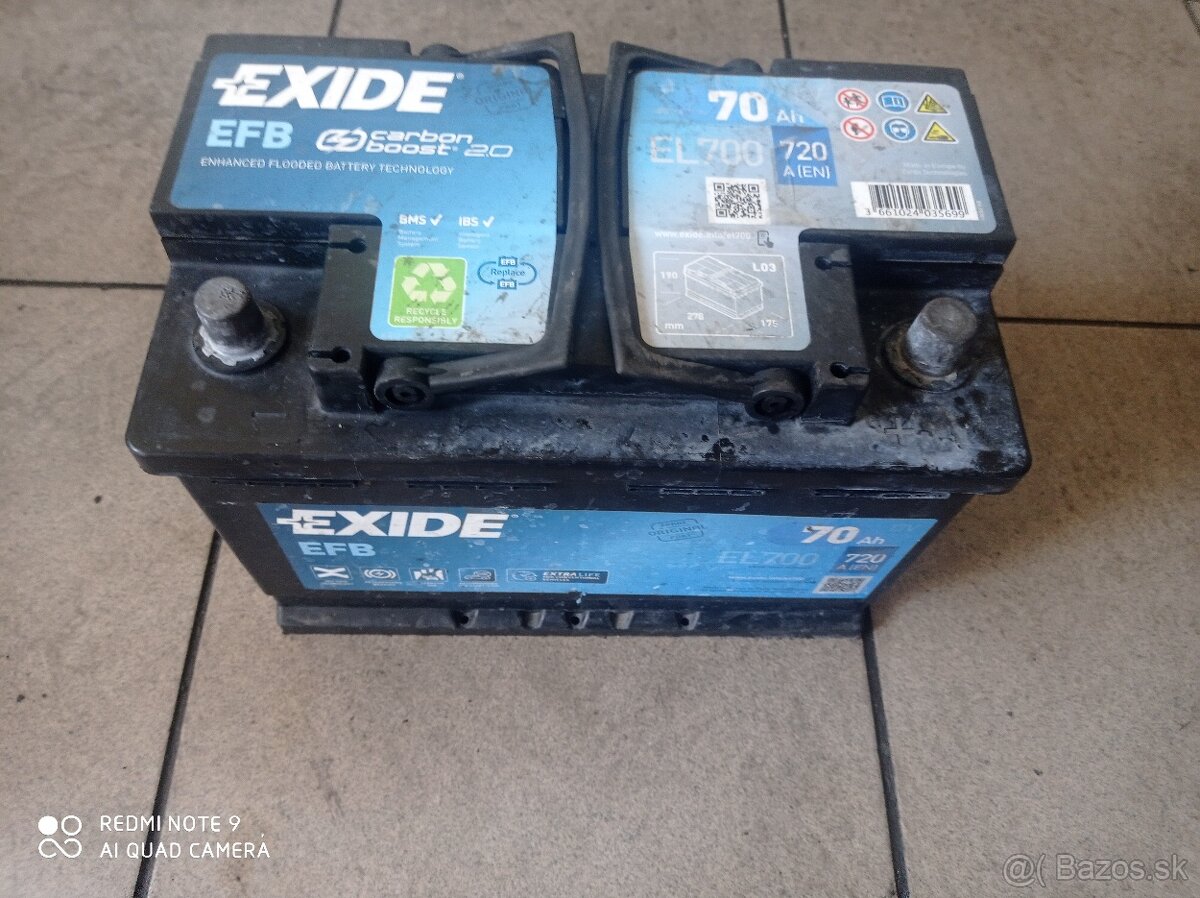 Autobatéria exide 12V 50Ah