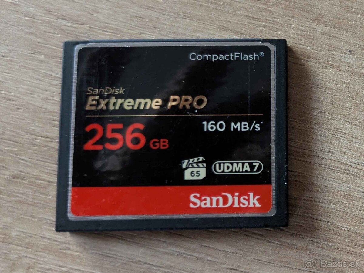 SanDisk 256GB rýchlosť 160 MB/s - Cf karta- znížená cena