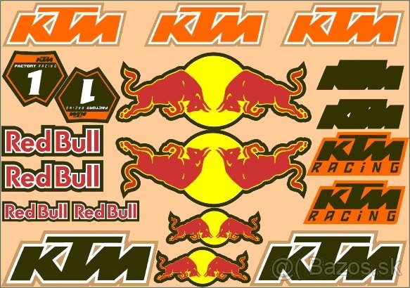 Predám sadu nálepiek KTM RedBull