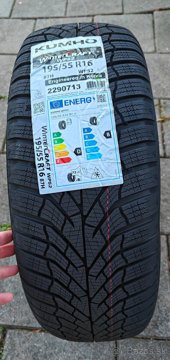 Predam nove zimne pneu Kumho WinterCraft WP52 195/55 R16