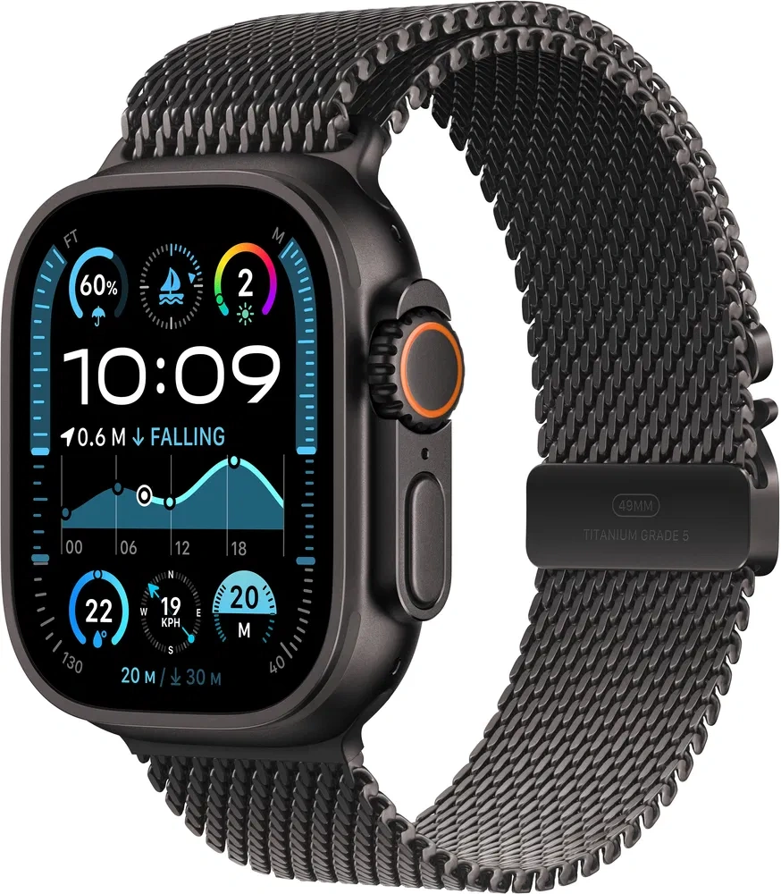 Apple Watch Ultra 2 milánsky ťah čierny titán L