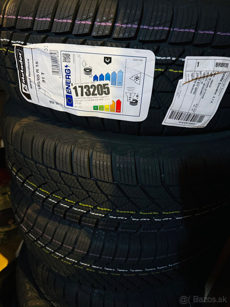 Matador zimné pneumatiky 195/65 R15 91T - nové