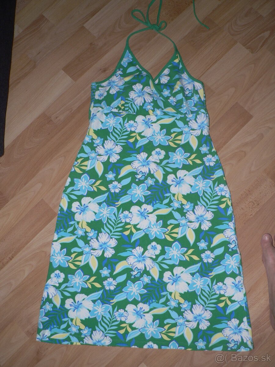 letné  zelené šaty  -M
