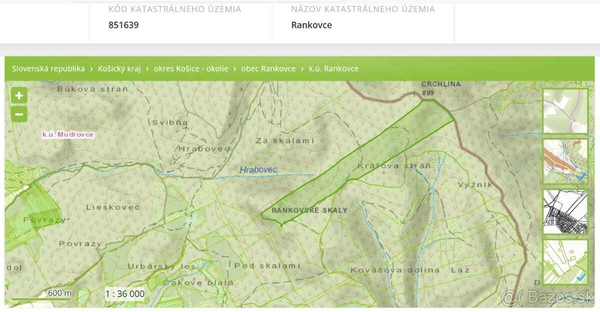 Predaj spoluvlastníckeho podielu lesného pozemku - Rankovce