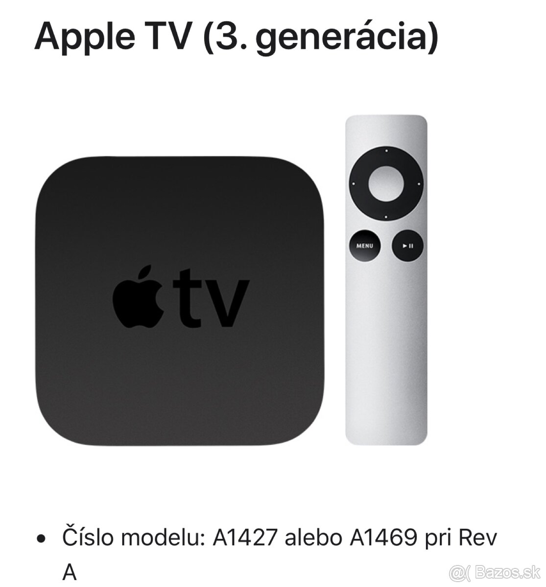 Predam apple tv3 gen.