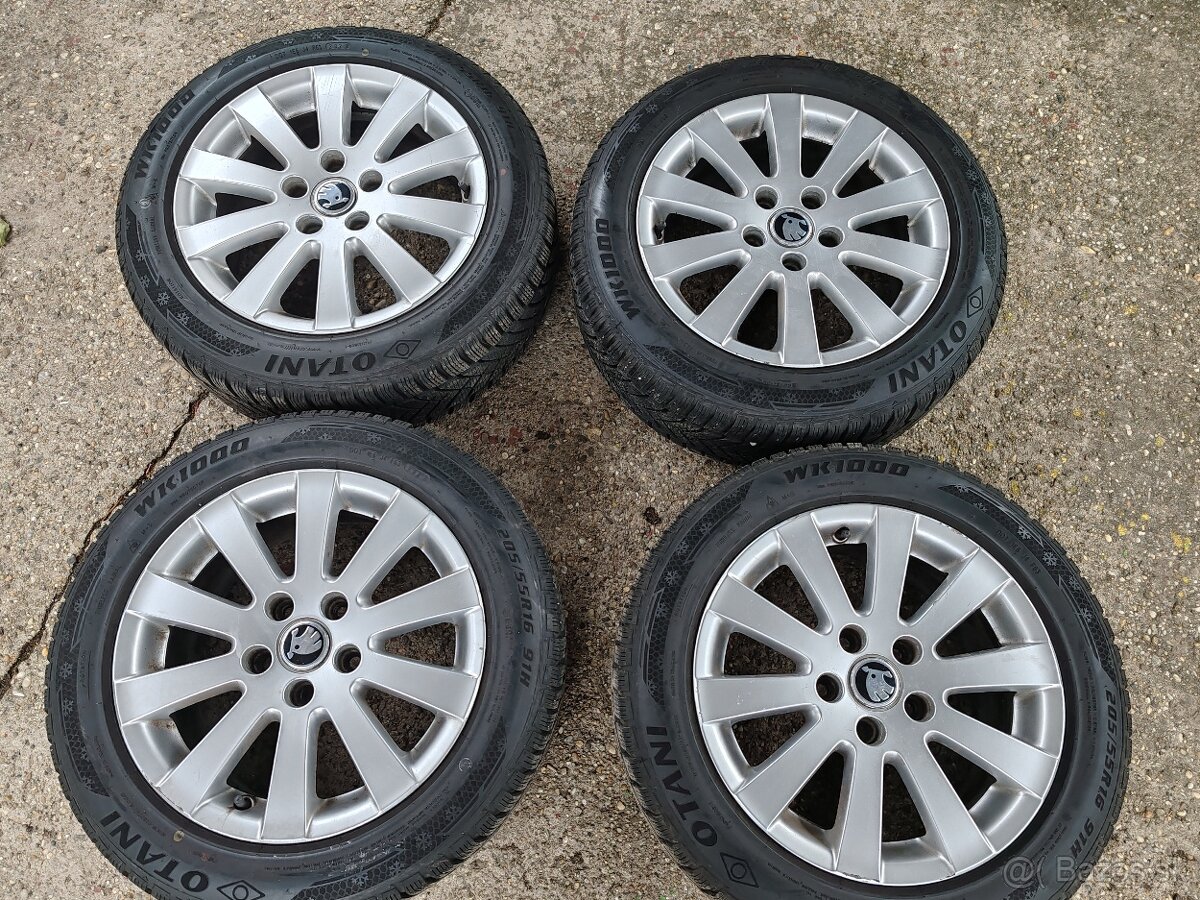 VW elektróny 5x112 R16, zimná sada