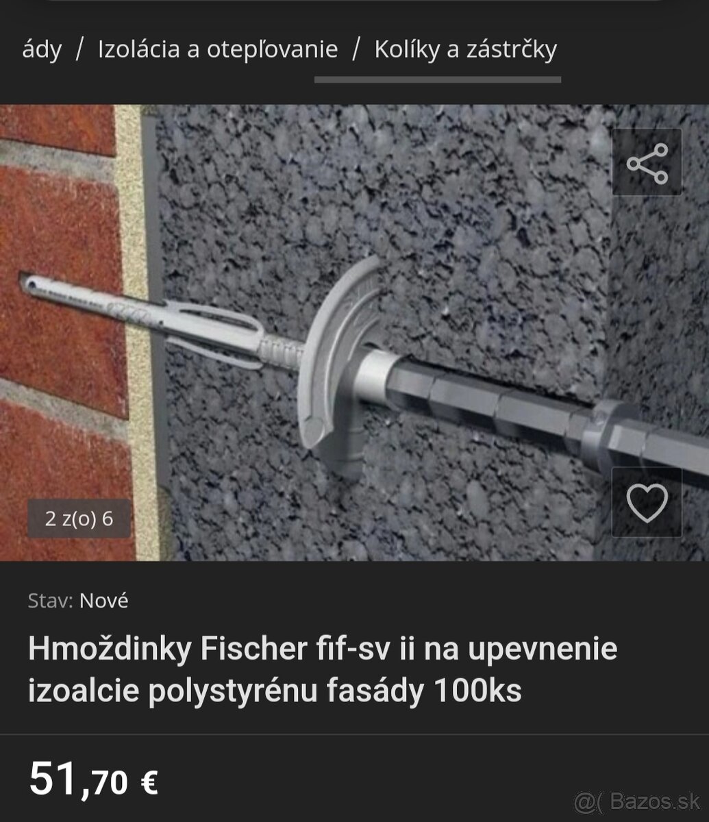 Kotvy do polystyrénu