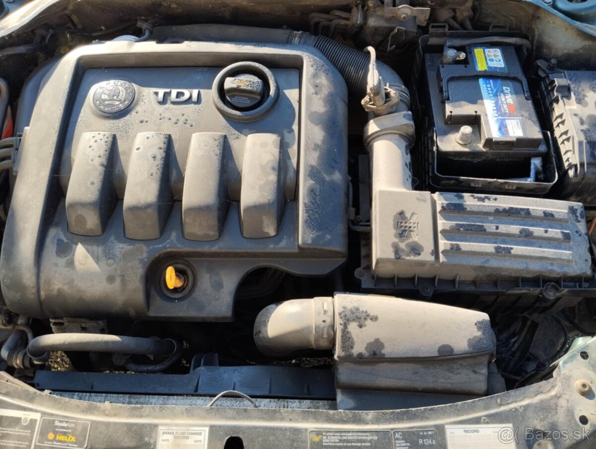 komplet agregat, turbo , motor 1,9 TDI 77kw bxe skoda