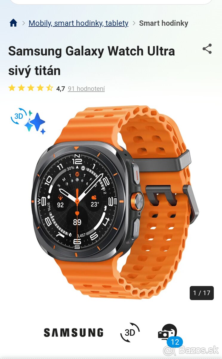 Hodinky Samsung Galaxy watch ultra