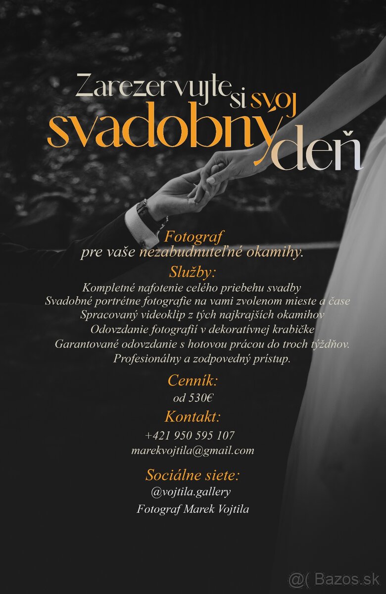 Fotograf pre Vašu svadbu