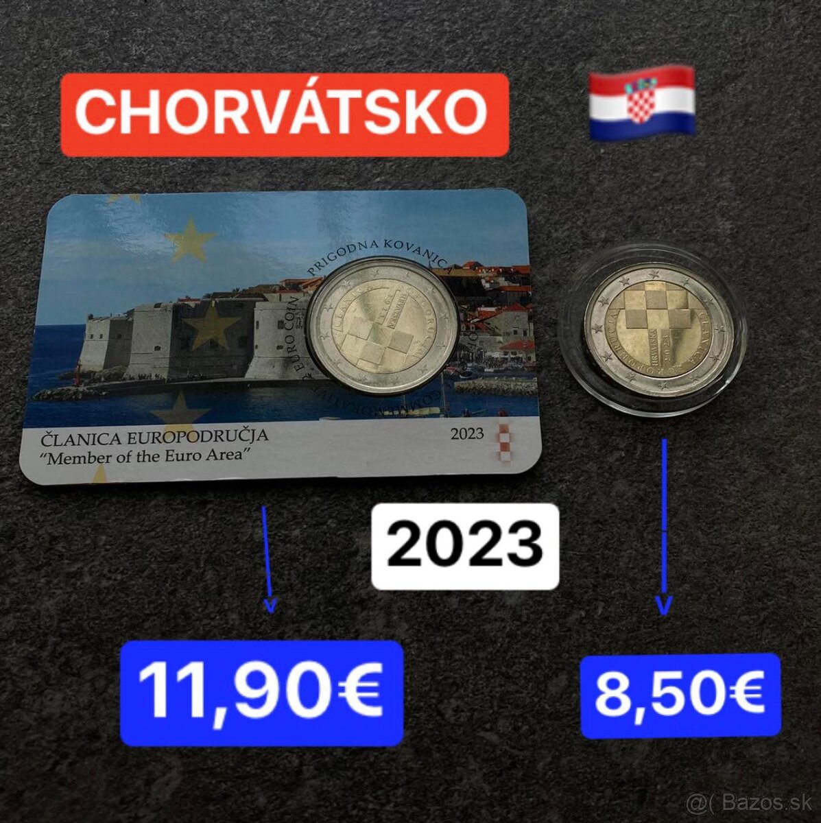 2 eurové mince Chorvátsko 2024