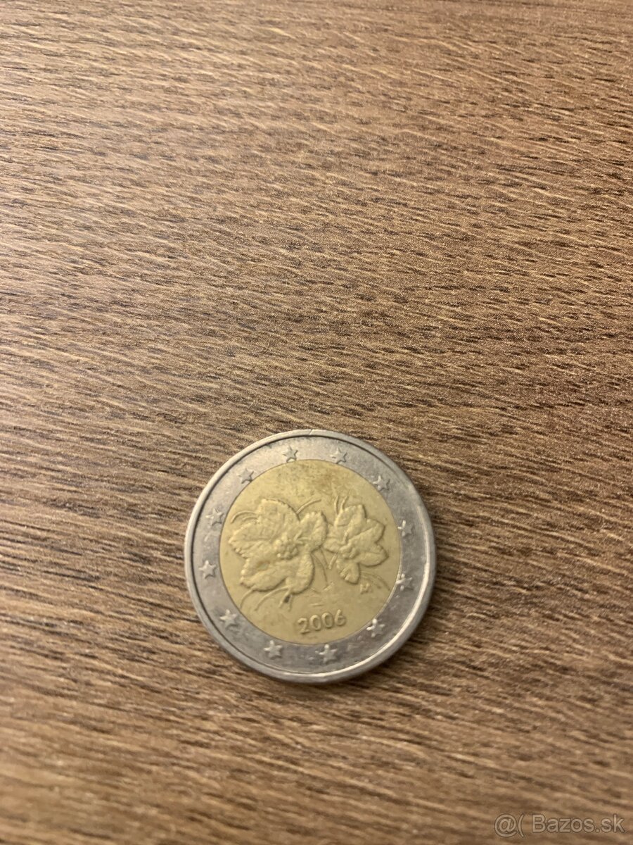 2€ minca kvet moruška r. 2006