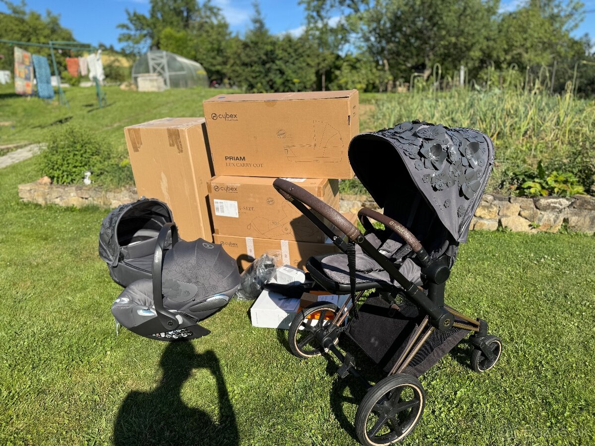 Kočík Cybex Simply Flower Dark Grey 2kombinacia