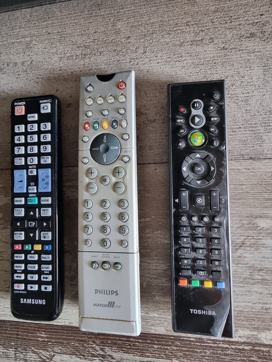 Ďiaľkový ovládač od TV Samsung, Toshiba, Philips