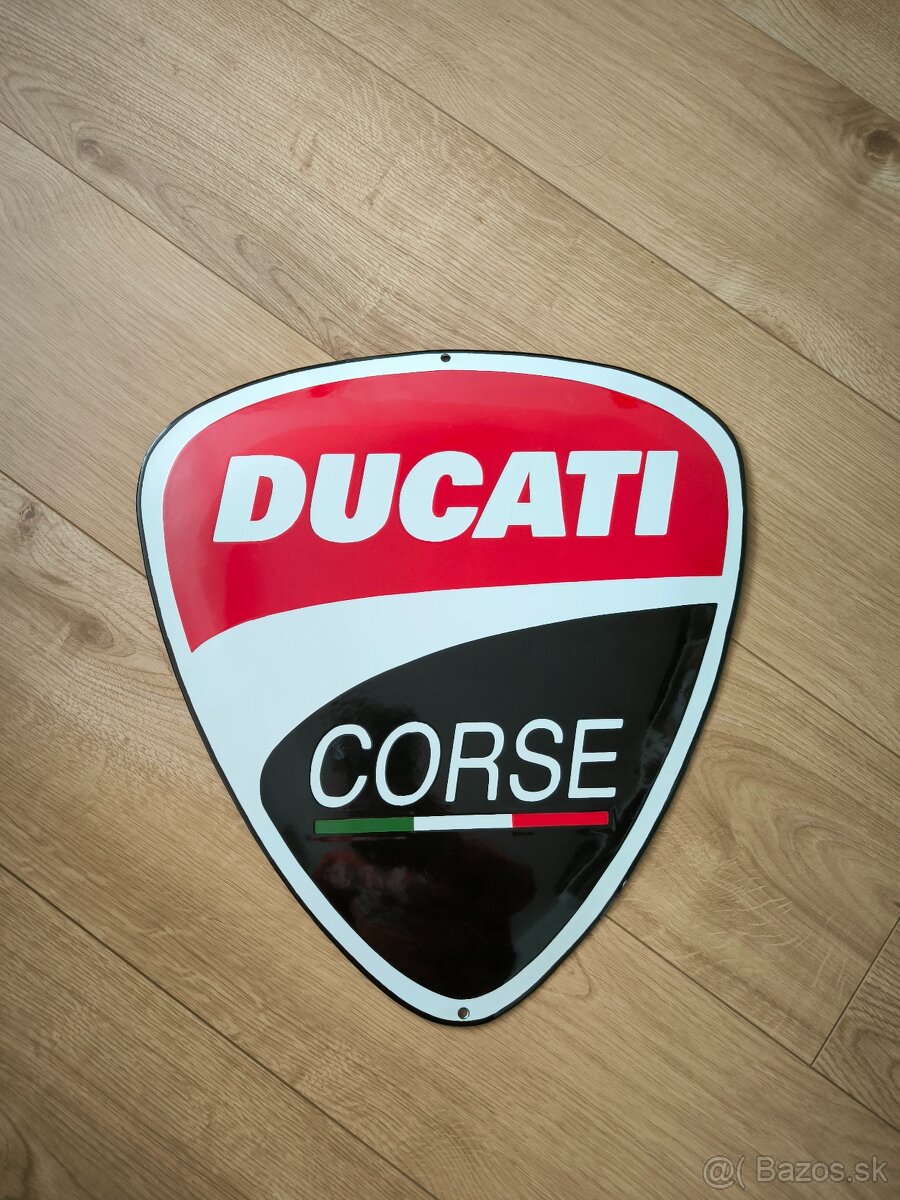 Smaltova tabuľa, cedula Ducati corse