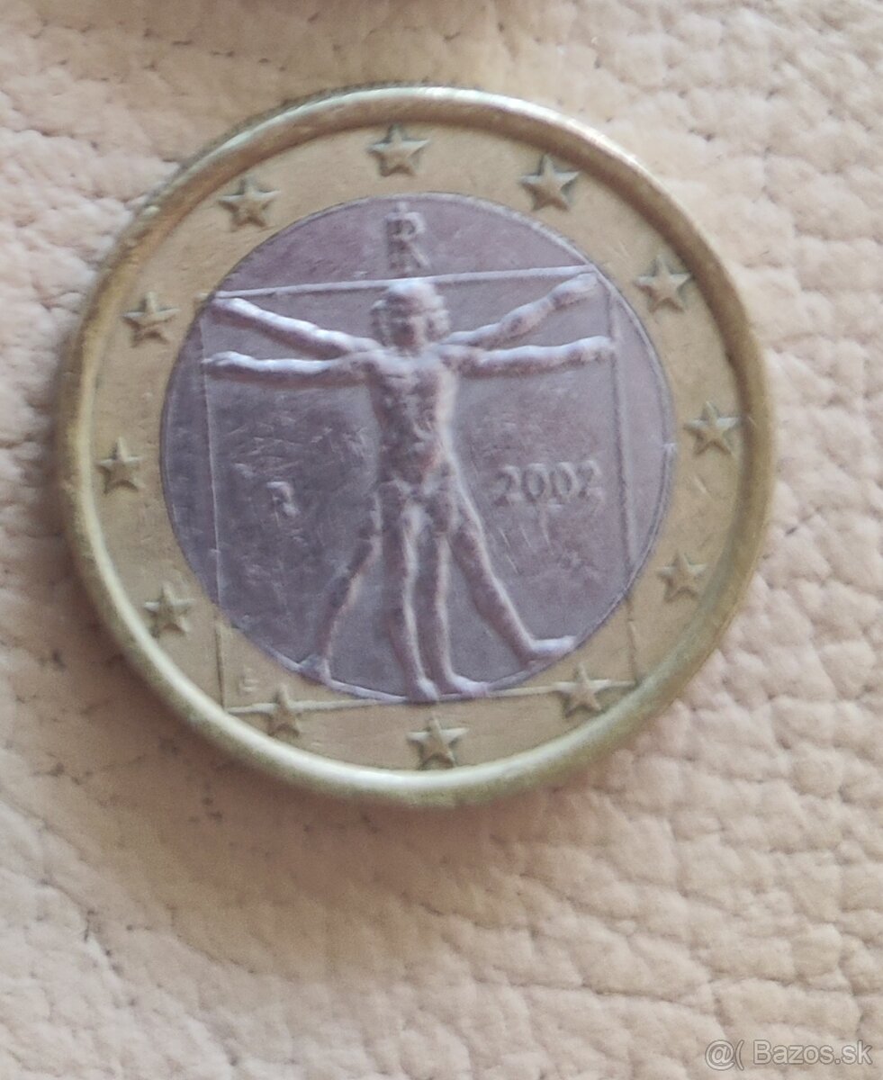 Predám zberateľskú mincu 1€ Leonardo da Vinci z roku 2002