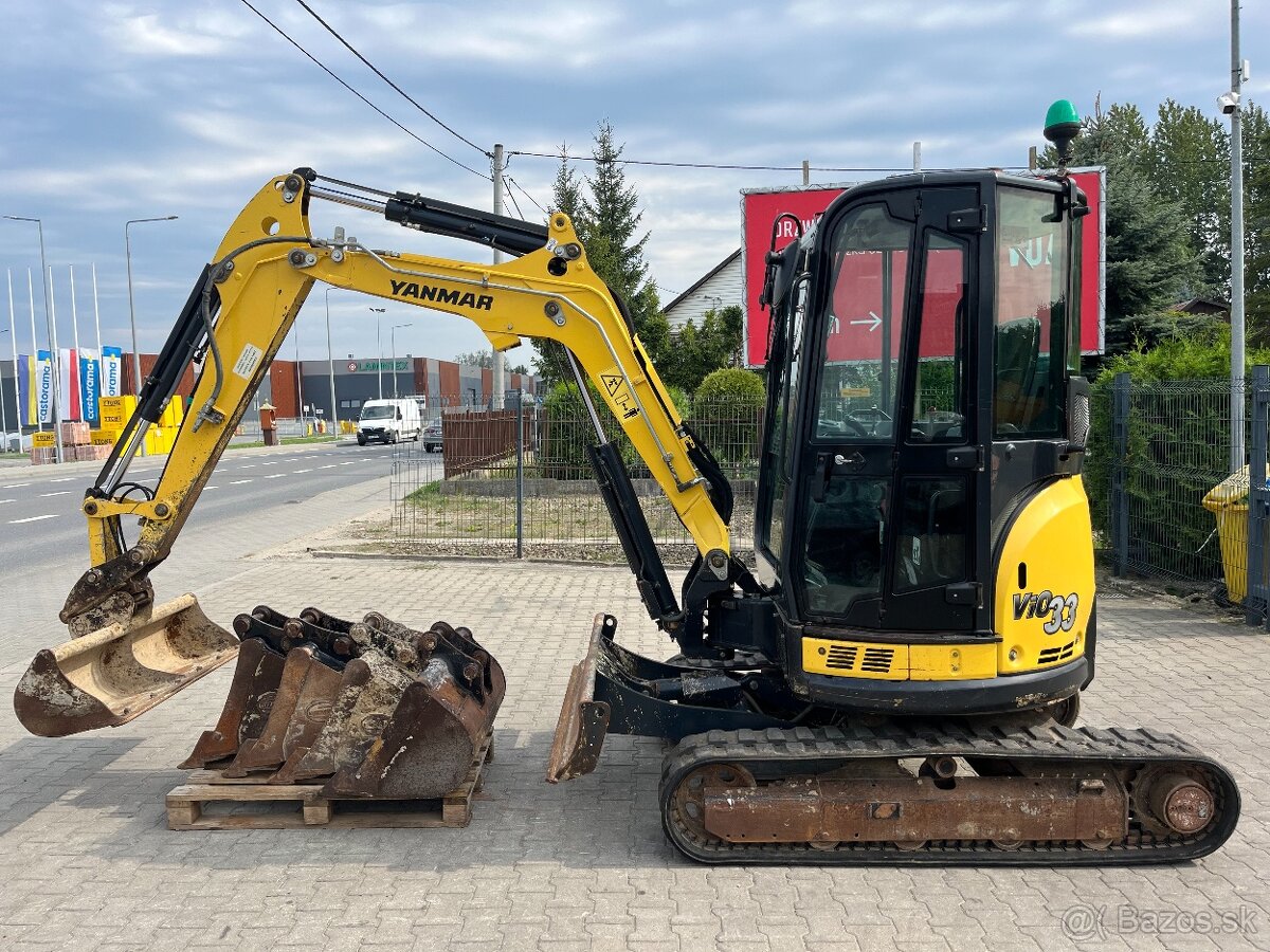 Minibager minirypadlo Yanmar VIO33-U, JCB Kubota