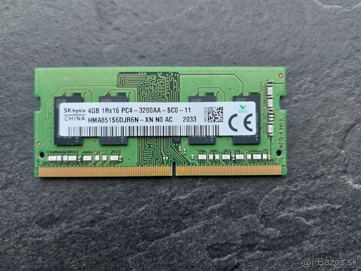 RAM (pamäť) SK Hynix 4GB DDR4 3200 MHz SO-DIMM