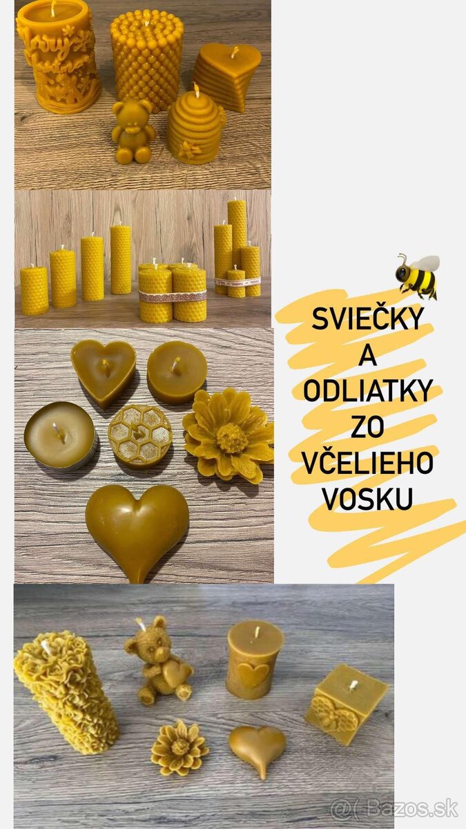 Sviečky a odliatky zo včelieho vosku