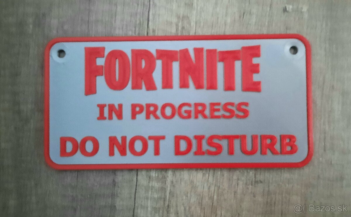 Cedulka na dveře Fortnite