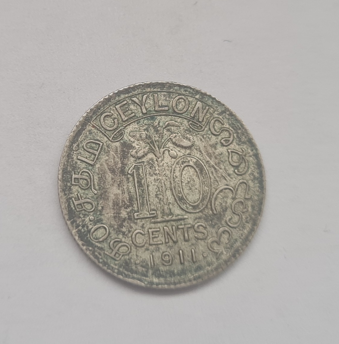 10 cent Ceylon 1911