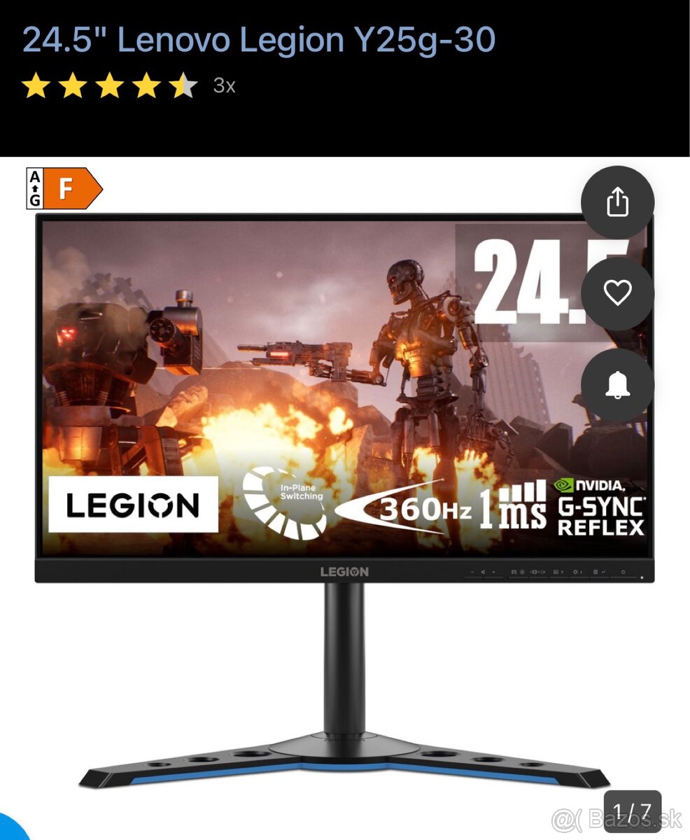 24.5" Lenovo Legion Y25g-30