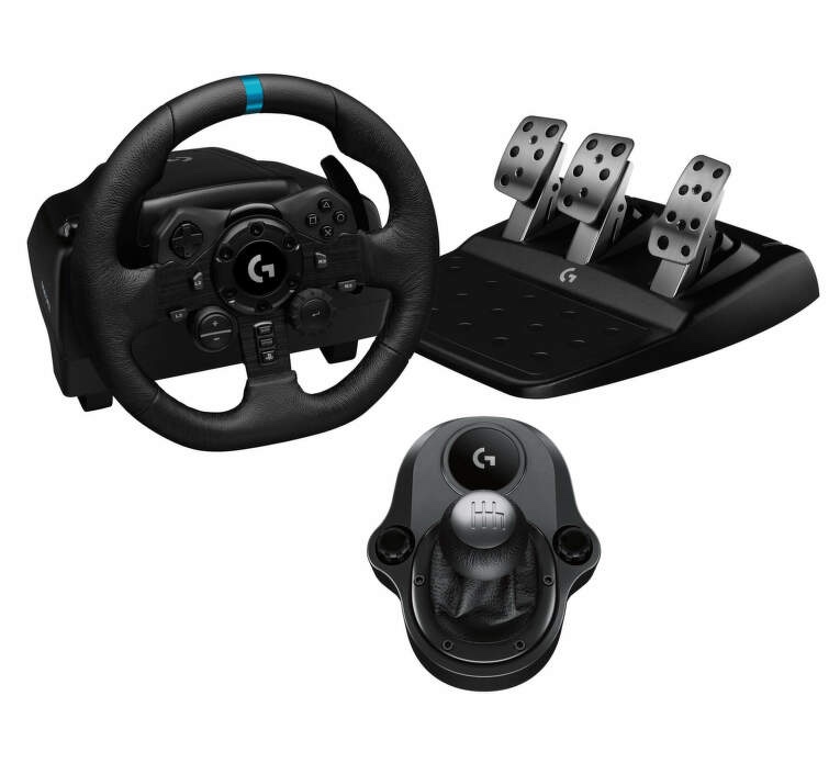 Logitech G923 volant, pedale a radiaca páka- PS & PC, Black