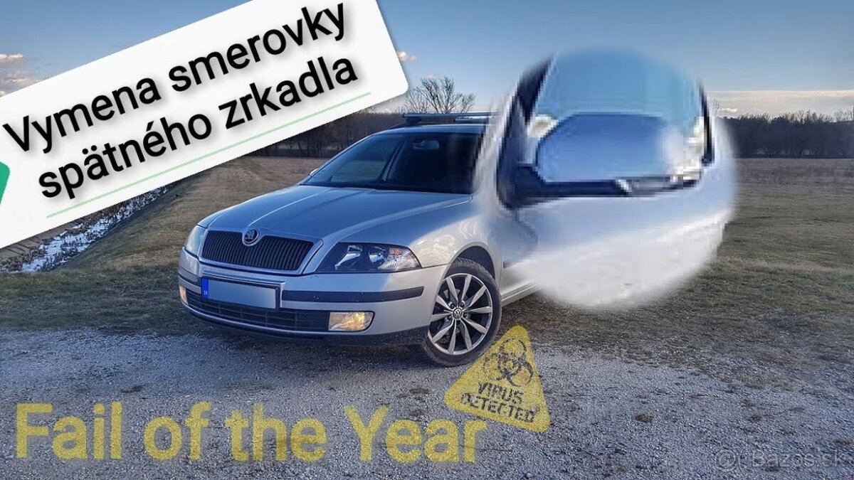 Dynamická led smerovka sp. zrkadla Octavia 2 predfacelift