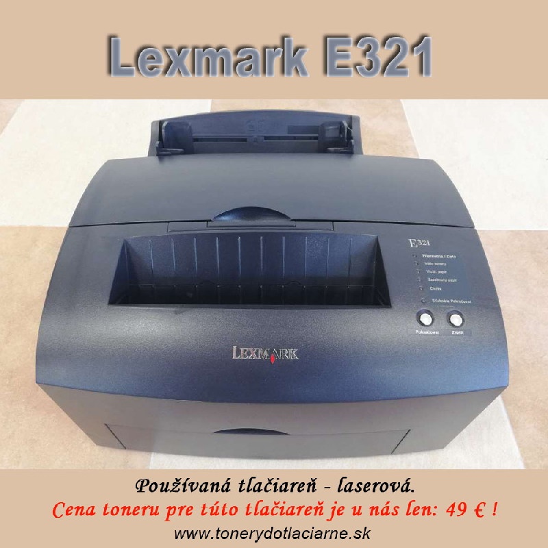 Predám monochromatickú–(čb) laserovú tlačiareň Lexmark E321