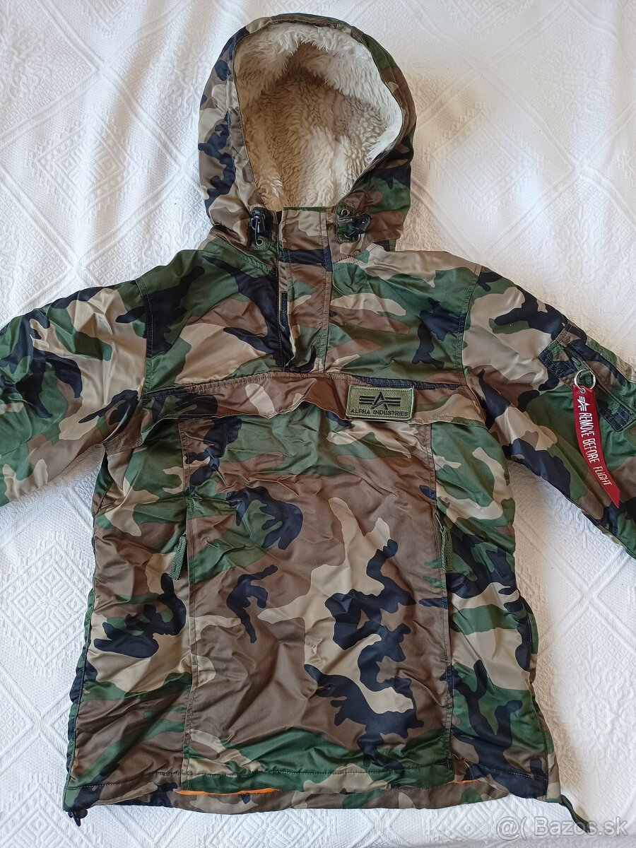 panska bunda Alpha Industries hpo anorak camo S