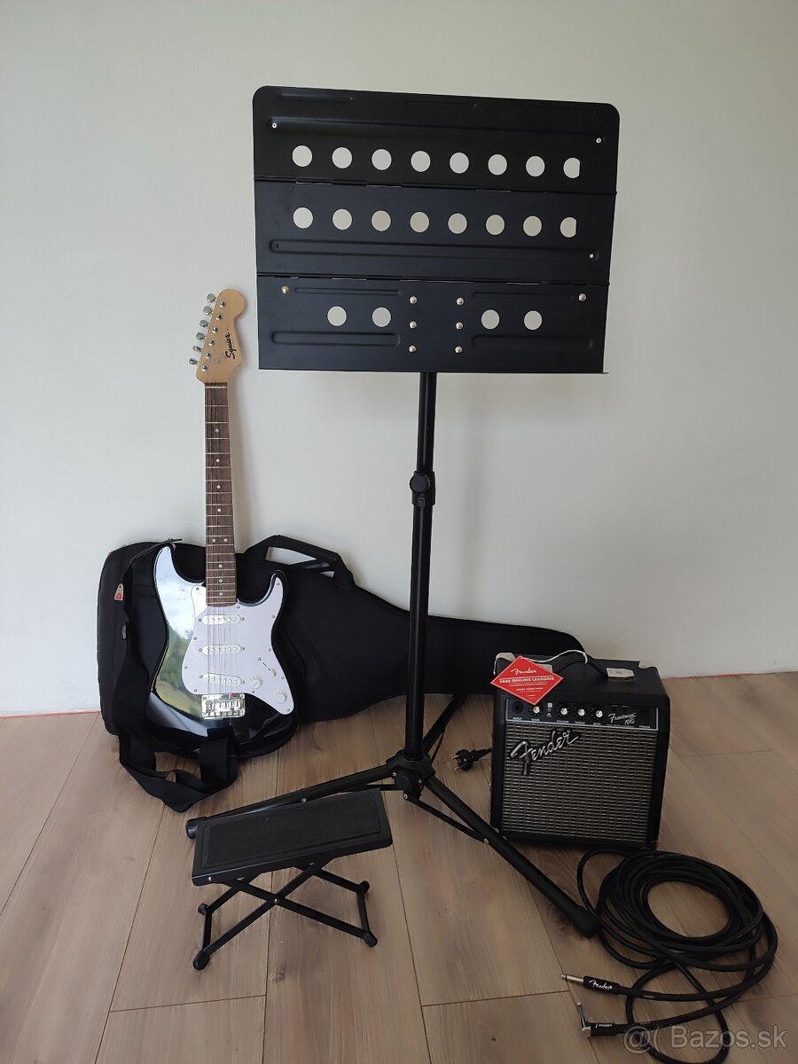 Elektrická gitara FENDER SQUIER set pre školáka.