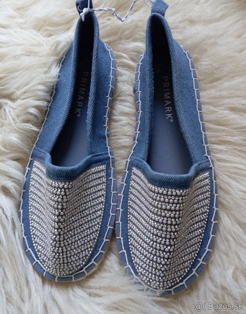 Espadrilky s perličkami 36