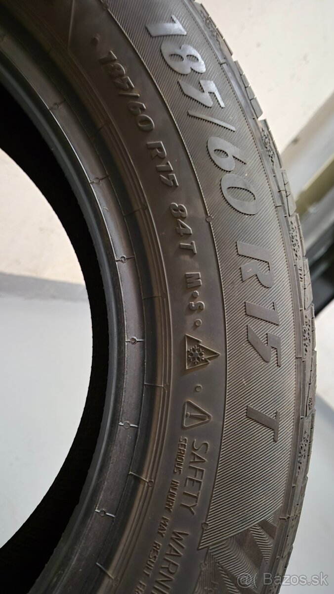 Predám zimné pneu 185/60 R15 (3ks)