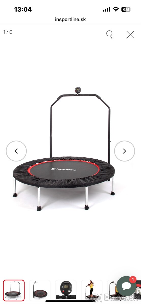 Jumping fitness trampolína inSPORTline PROFI Digital 100 cm