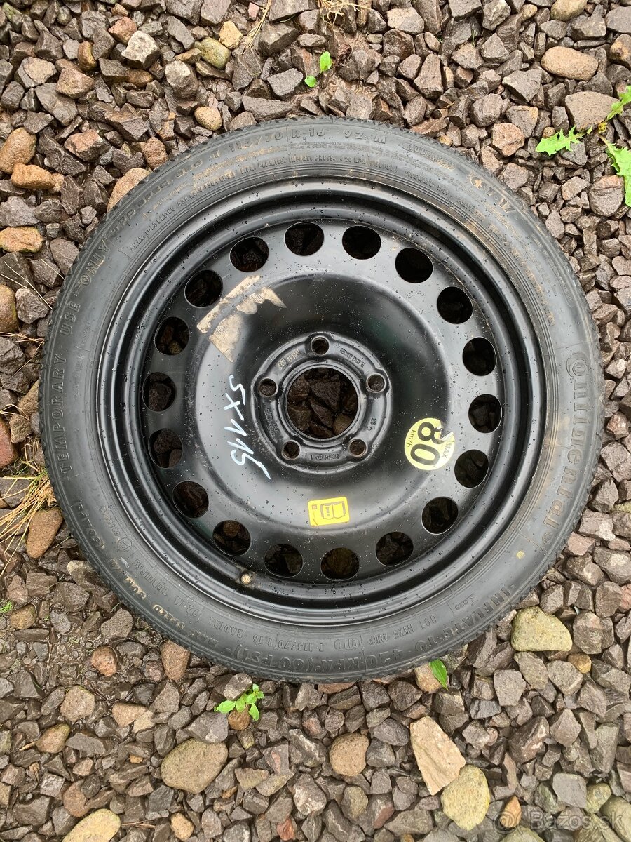 dojazdove koleso tenké 5x115 R16;R17 na Opel