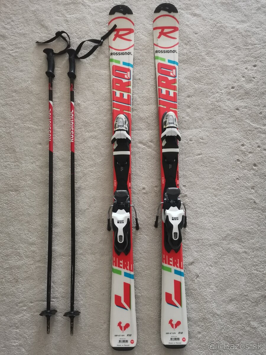 Detské/juniorské lyže Rossignol Hero 130cm + palice