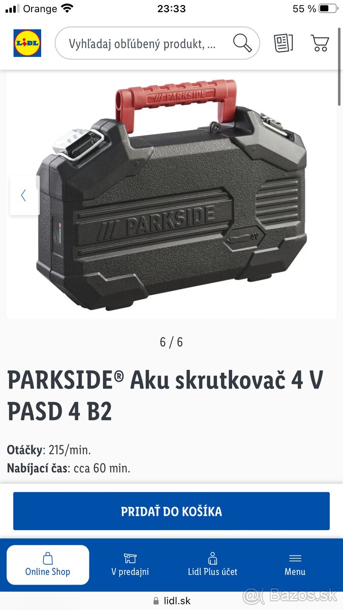 Parkside aku srobovak