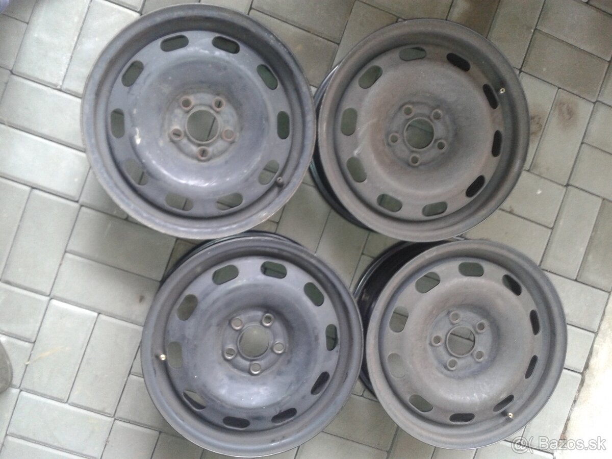 Plechové disky 5x100 R15 ET38 Škoda, Seat, VW