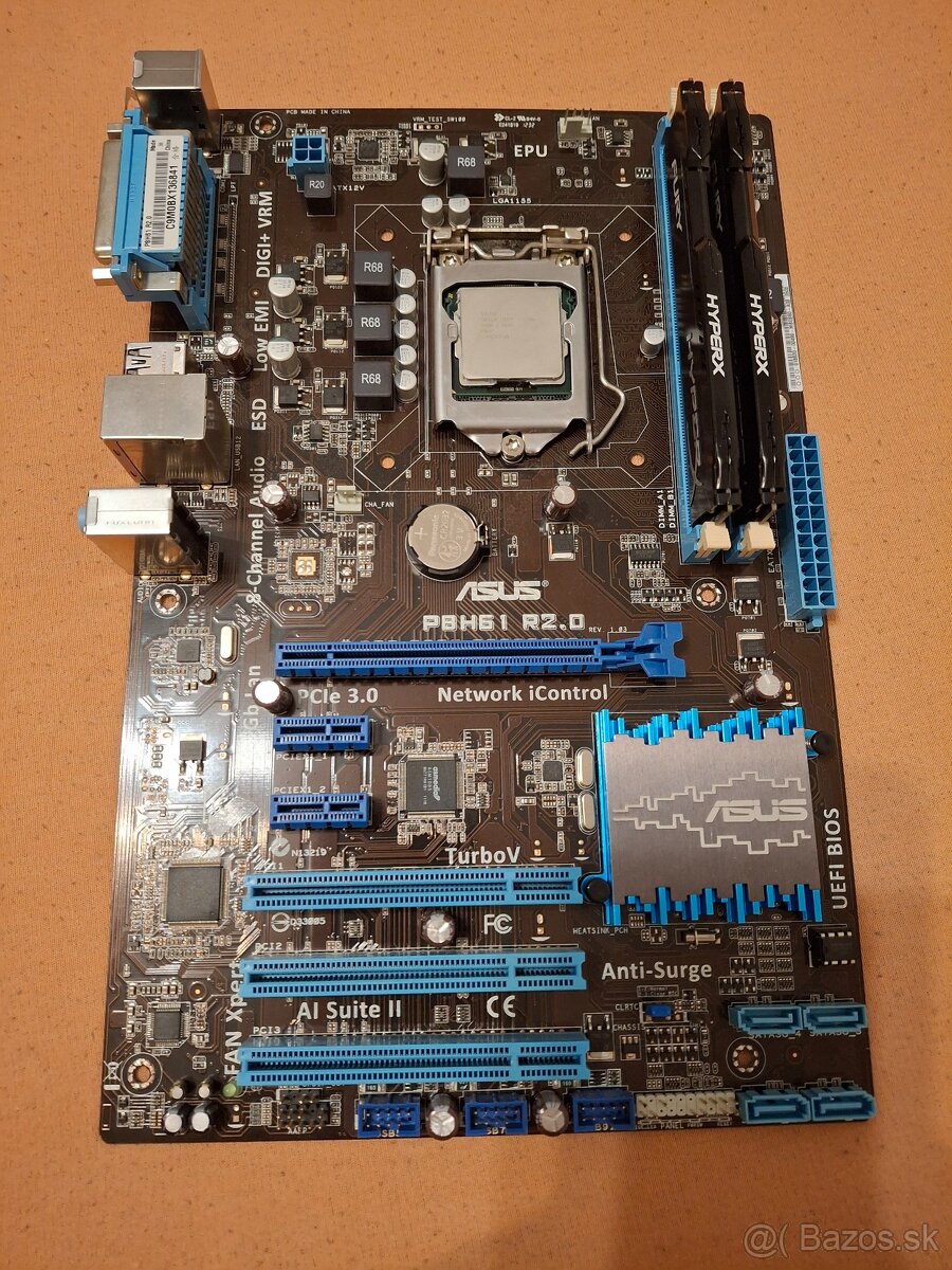 ASUS P8H61 R2.0 + intel i7 2700K + 8gb ddr3 RAM