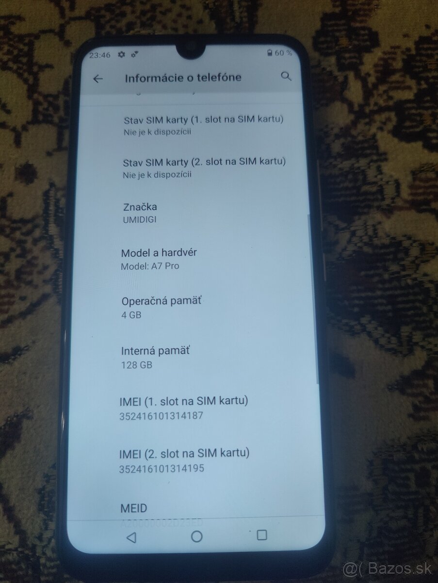 Predám Umidigi A7 pro