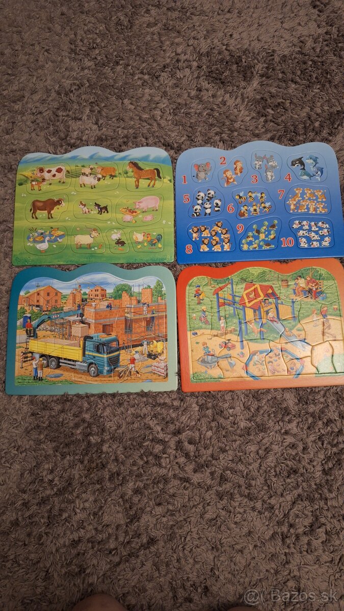 Puzzle montessori aktivity vkladačky