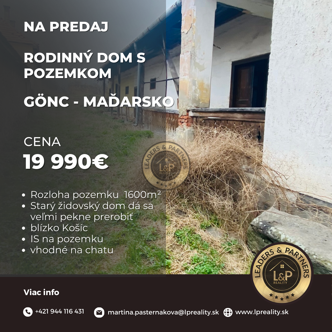 Na predaj starý dom s pozemkom 1600m2