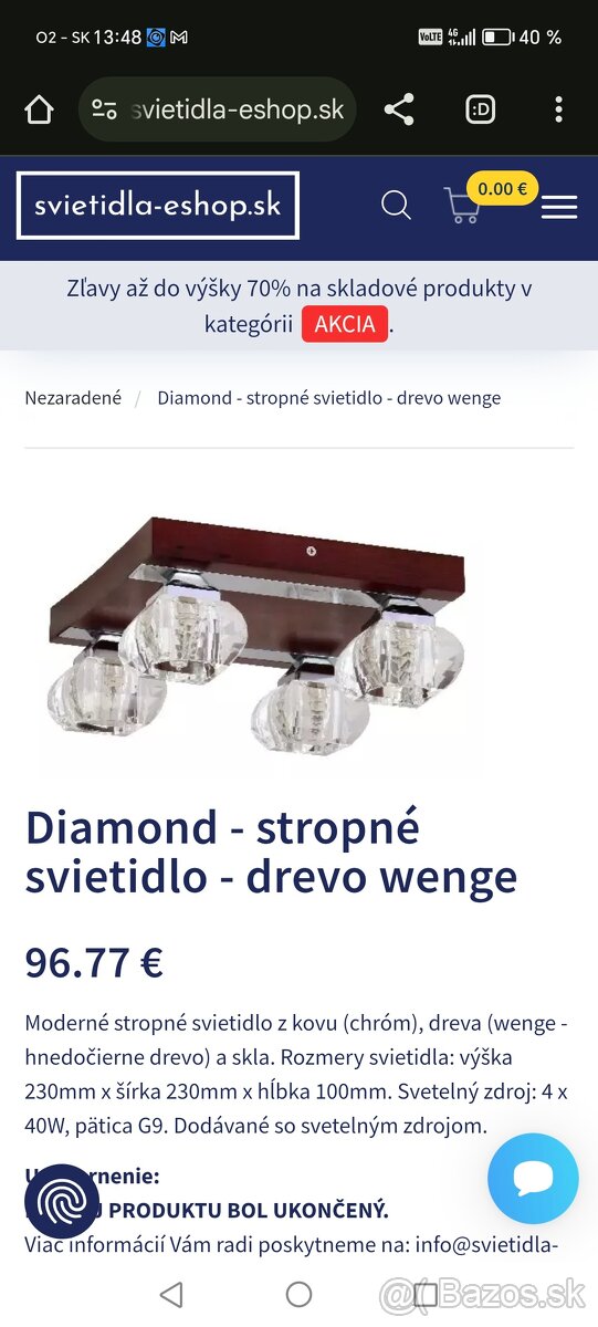 Diamond stropné svietidla