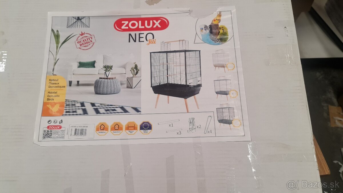 klietka pre vtaky ZOLUX NEO JILI XL 81X48X132 cm šedá